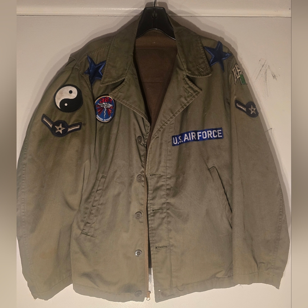 Military Style Jacket with Patches - Picture 2 of 5